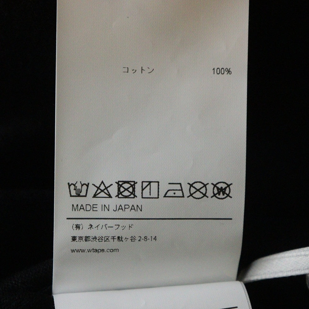 WTAPS(ダブルタップス) 25SS ロゴエンブロイダリー クルーネック半袖Tシャツ カットソー ブラック 251ATDT-CSM13