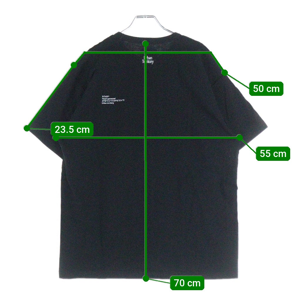 WTAPS(ダブルタップス) 25SS ロゴエンブロイダリー クルーネック半袖Tシャツ カットソー ブラック 251ATDT-CSM13
