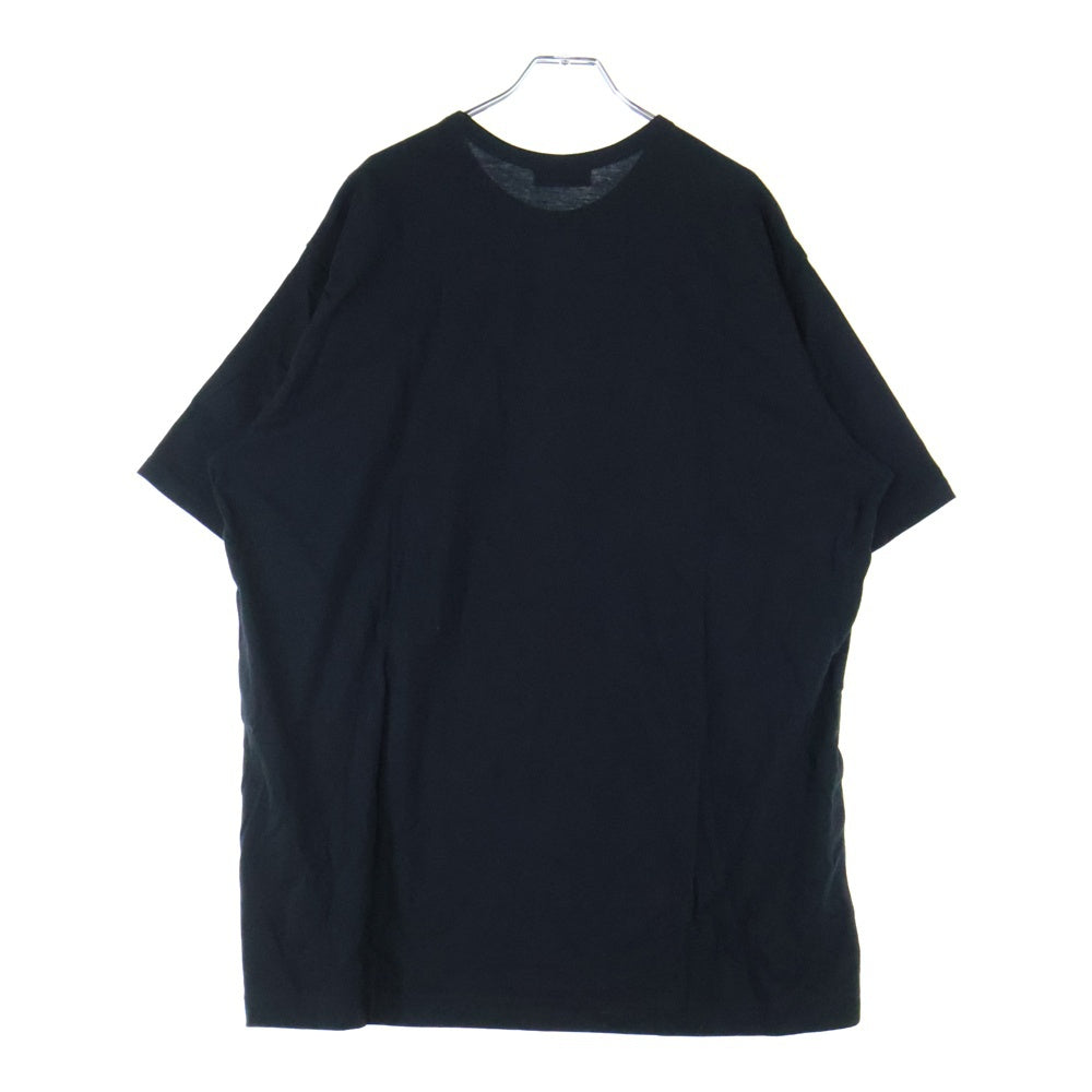 Yohji Yamamoto POUR HOMME(ヨウジヤマモト プールオム) PRINT HALF SLEEVE TEE ロゴプリント クルーネック 半袖Tシャツ カットソー ブラック