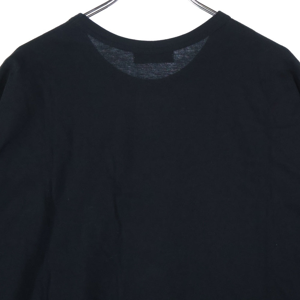 Yohji Yamamoto POUR HOMME(ヨウジヤマモト プールオム) PRINT HALF SLEEVE TEE ロゴプリント クルーネック 半袖Tシャツ カットソー ブラック