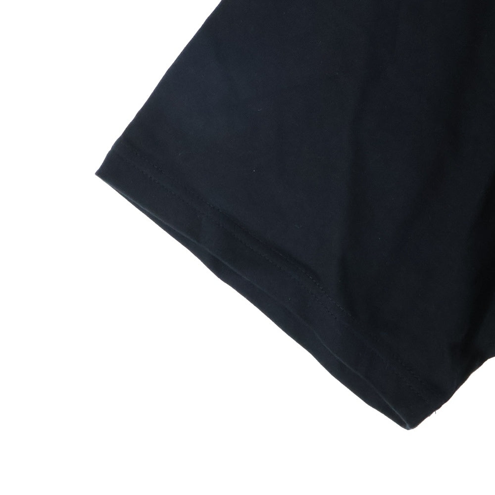 Yohji Yamamoto POUR HOMME(ヨウジヤマモト プールオム) PRINT HALF SLEEVE TEE ロゴプリント クルーネック 半袖Tシャツ カットソー ブラック