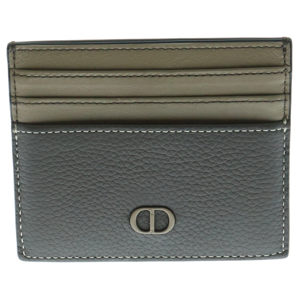 DIOR(ディオール) CDアイコン バイカラー レザー カードケース ブラウン/ベージュ