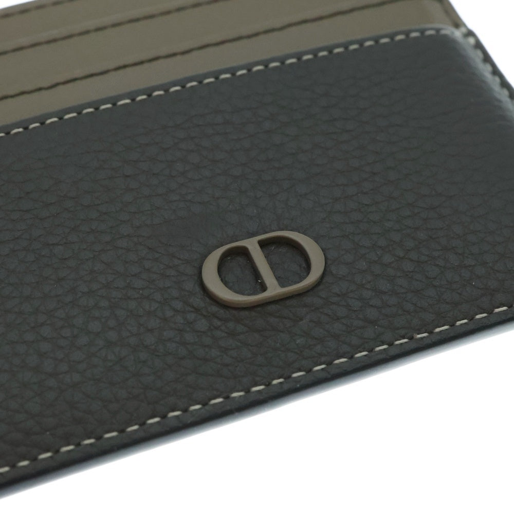 DIOR(ディオール) CDアイコン バイカラー レザー カードケース ブラウン/ベージュ