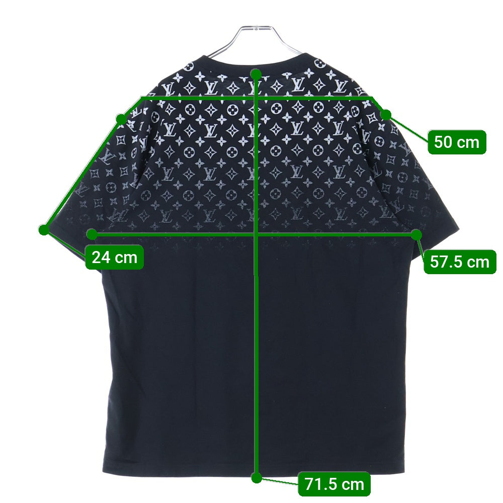 LOUIS VUITTON(ルイヴィトン) 24SS MONOGRAM T-SHIRTS モノグラム グラディエント クルーネック 半袖Tシャツ カットソー ブラック RM241Q FSB HQY42W