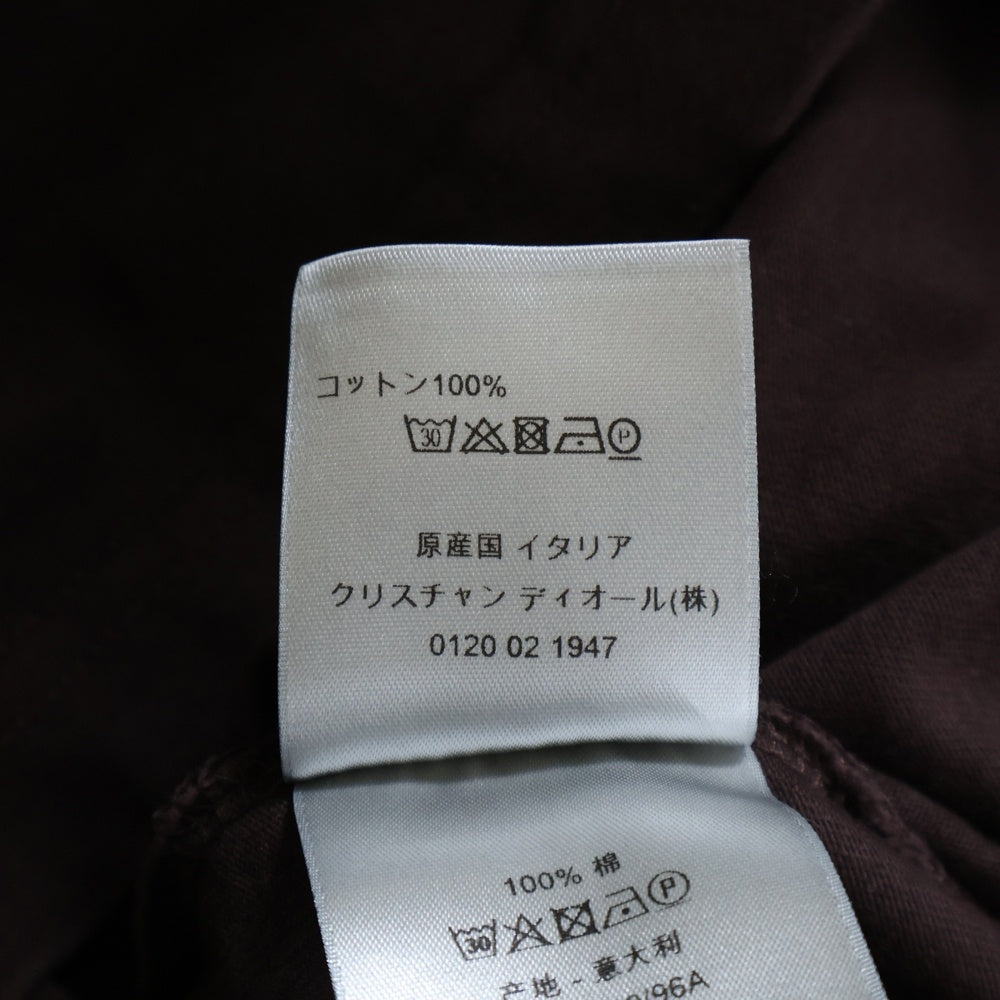 DIOR(ディオール) CDアイコン ロゴ刺繍 クルーネック 半袖Tシャツ カットソー ブラウン 943J605A0554