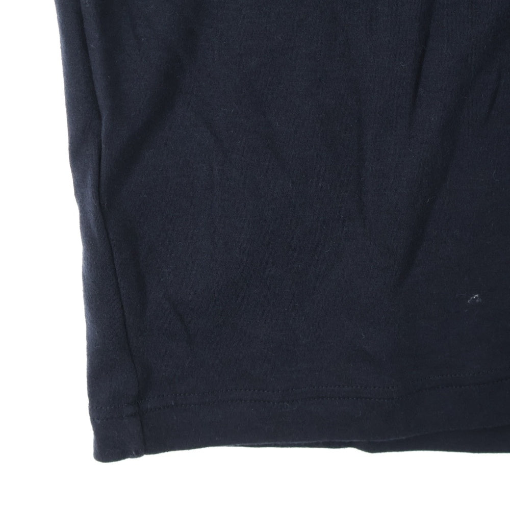 HERMES(エルメス) Parcours Sans Faute シルク切り替え クルーネック 半袖Tシャツ カットソー ネイビー