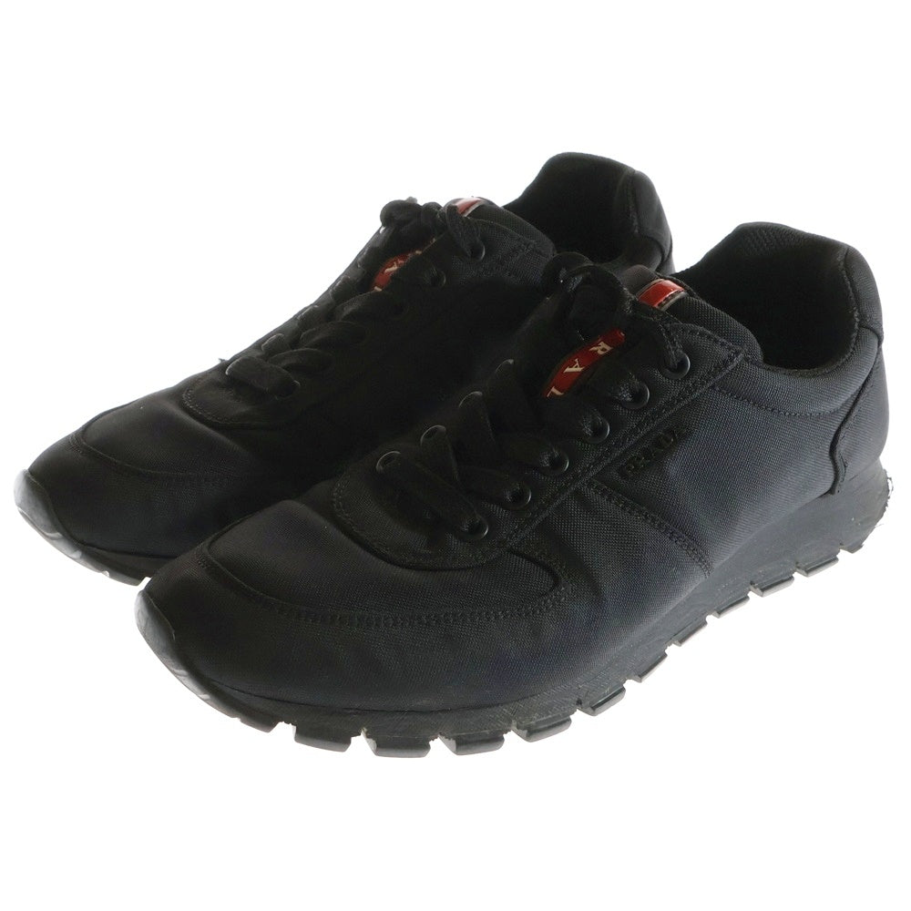 PRADA SPORT(プラダ スポーツ) ラバーロゴ ナイロン ローカットスニーカー ブラック 4E 2942