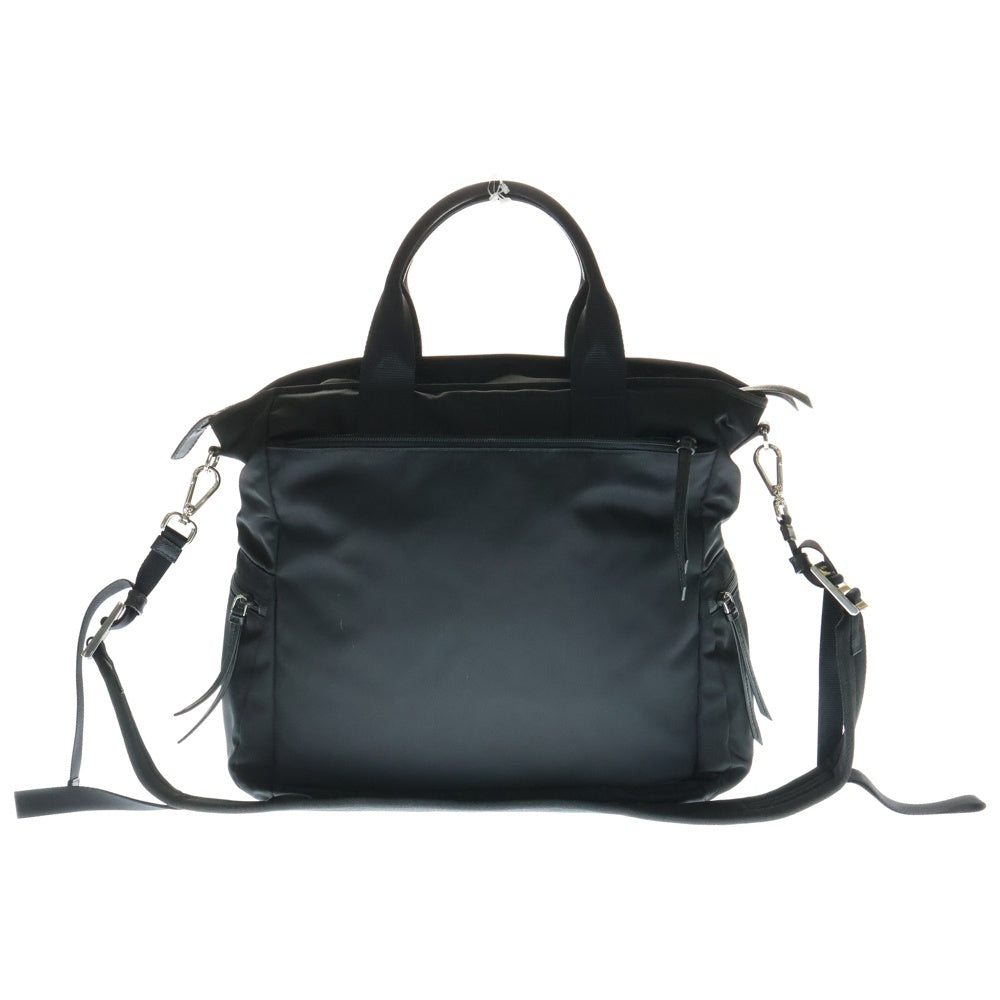 PRADA(プラダ) テスート トライアングル ロゴプレート カモ柄 ナイロン 2Way ハンド ショルダーバッグ ブラック 2VG040