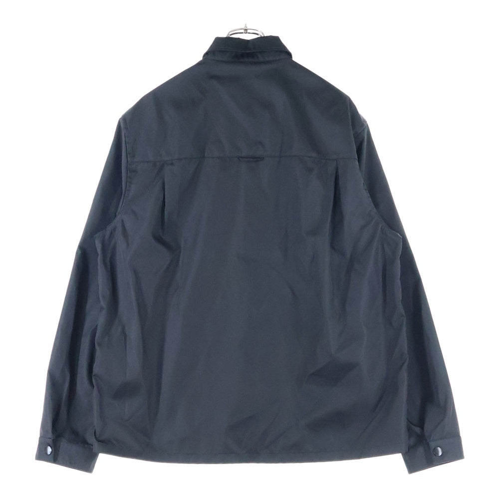 PRADA(プラダ) 20AW トライアングルロゴ リナイロン フロントポケット スナップボタン 長袖シャツ ブラック SC514 S202 1WQ8