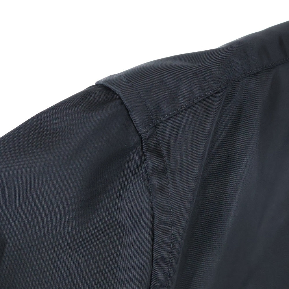 PRADA(プラダ) 20AW トライアングルロゴ リナイロン フロントポケット スナップボタン 長袖シャツ ブラック SC514 S202 1WQ8