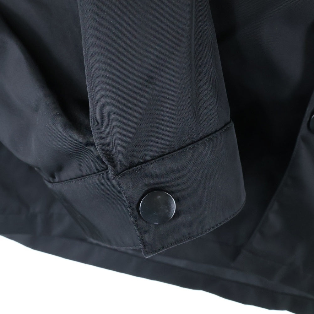 PRADA(プラダ) 20AW トライアングルロゴ リナイロン フロントポケット スナップボタン 長袖シャツ ブラック SC514 S202 1WQ8