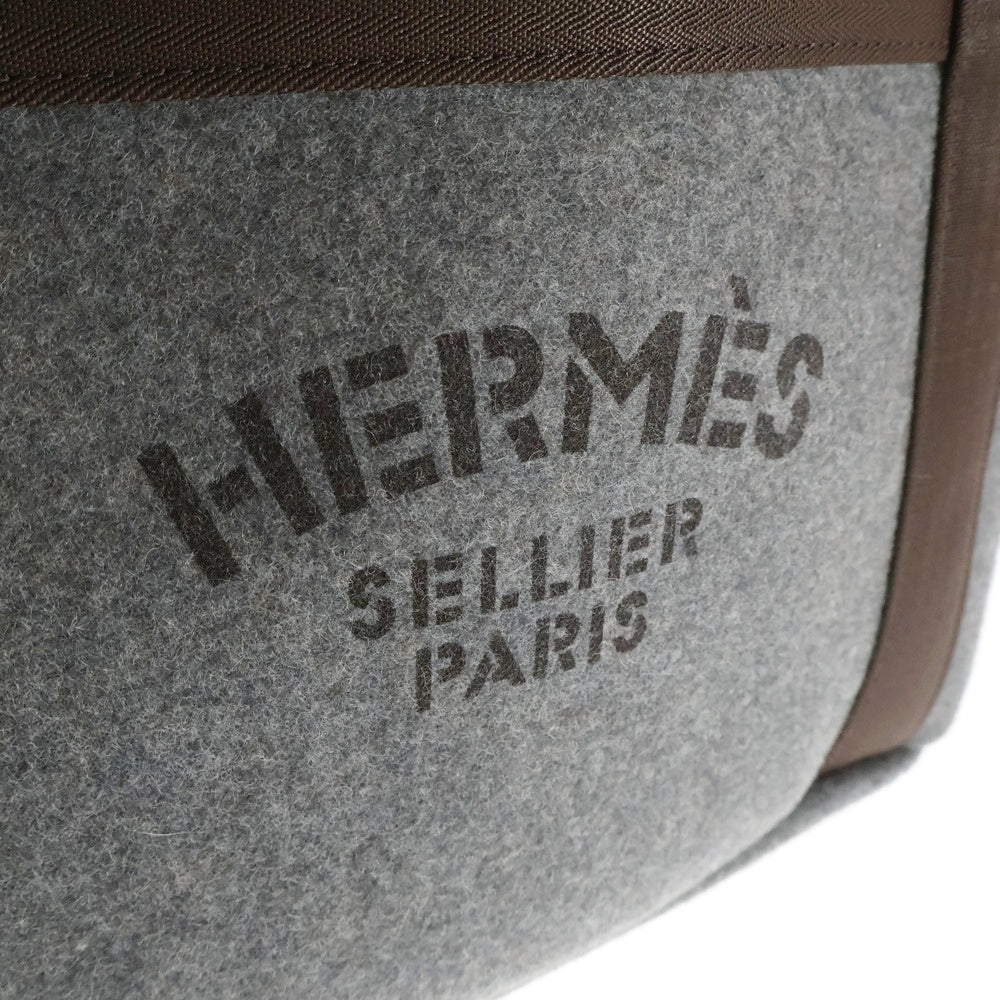 HERMES(エルメス) サックドパンサージュ グルーム 2Way ハンドショルダーバッグ グレー/ブラウン W刻印