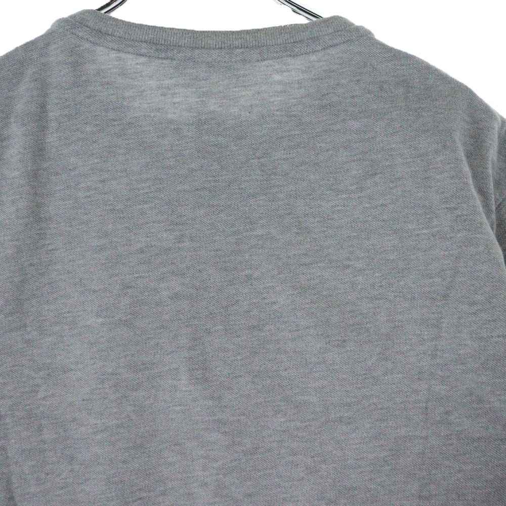 LACOSTE(ラコステ) 鹿の子 ヘンリーネック 半袖ポロシャツ グレー PH528E