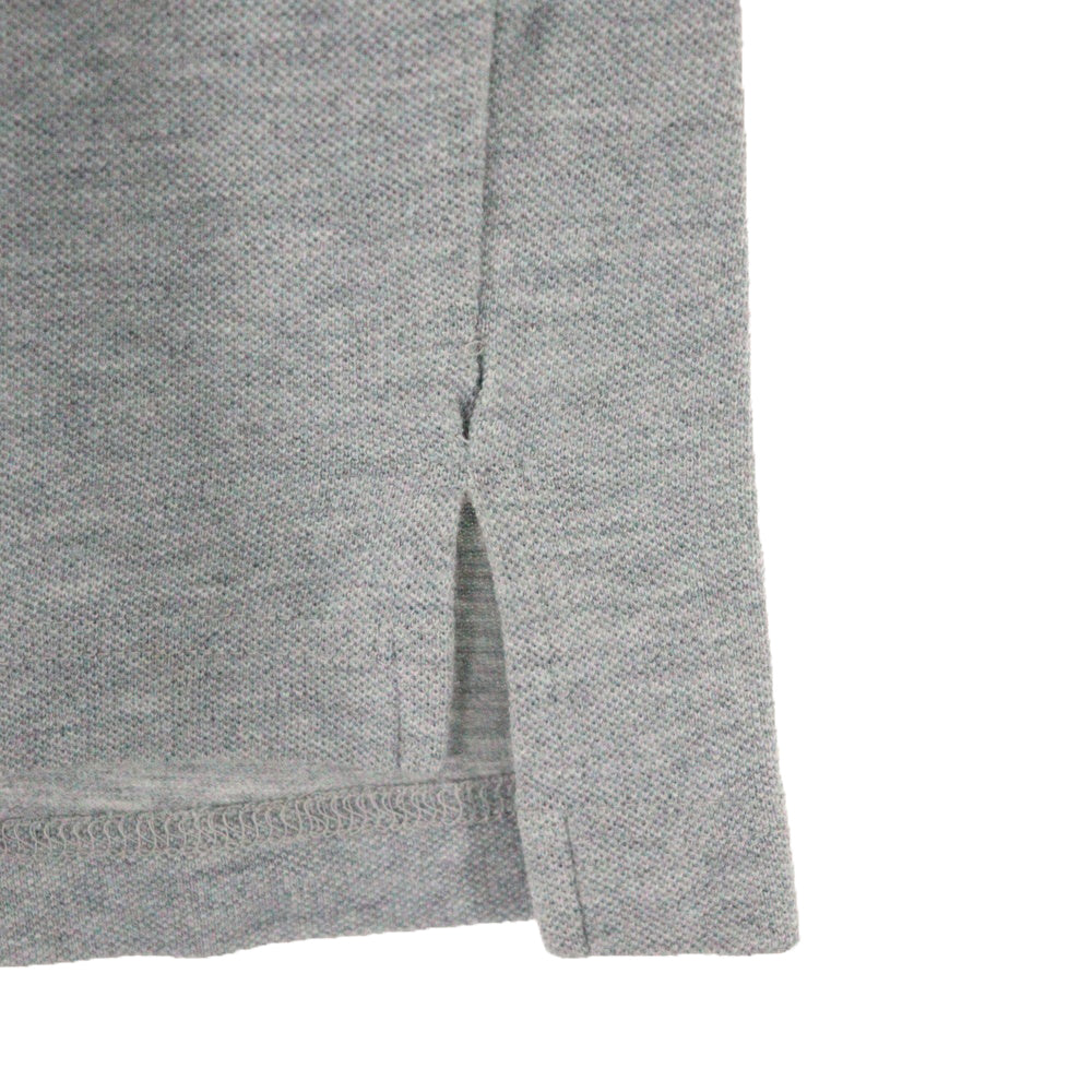 LACOSTE(ラコステ) 鹿の子 ヘンリーネック 半袖ポロシャツ グレー PH528E