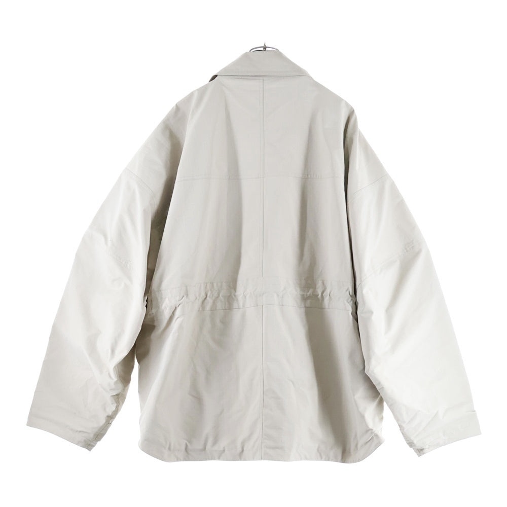 BALENCIAGA(バレンシアガ) 21AW リップストップ 裏地キルティング ジップアップ ミリタリー ジャケット ベージュ 663039 TKO31