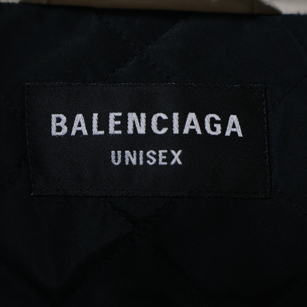 BALENCIAGA(バレンシアガ) 21AW リップストップ 裏地キルティング ジップアップ ミリタリー ジャケット ベージュ 663039 TKO31