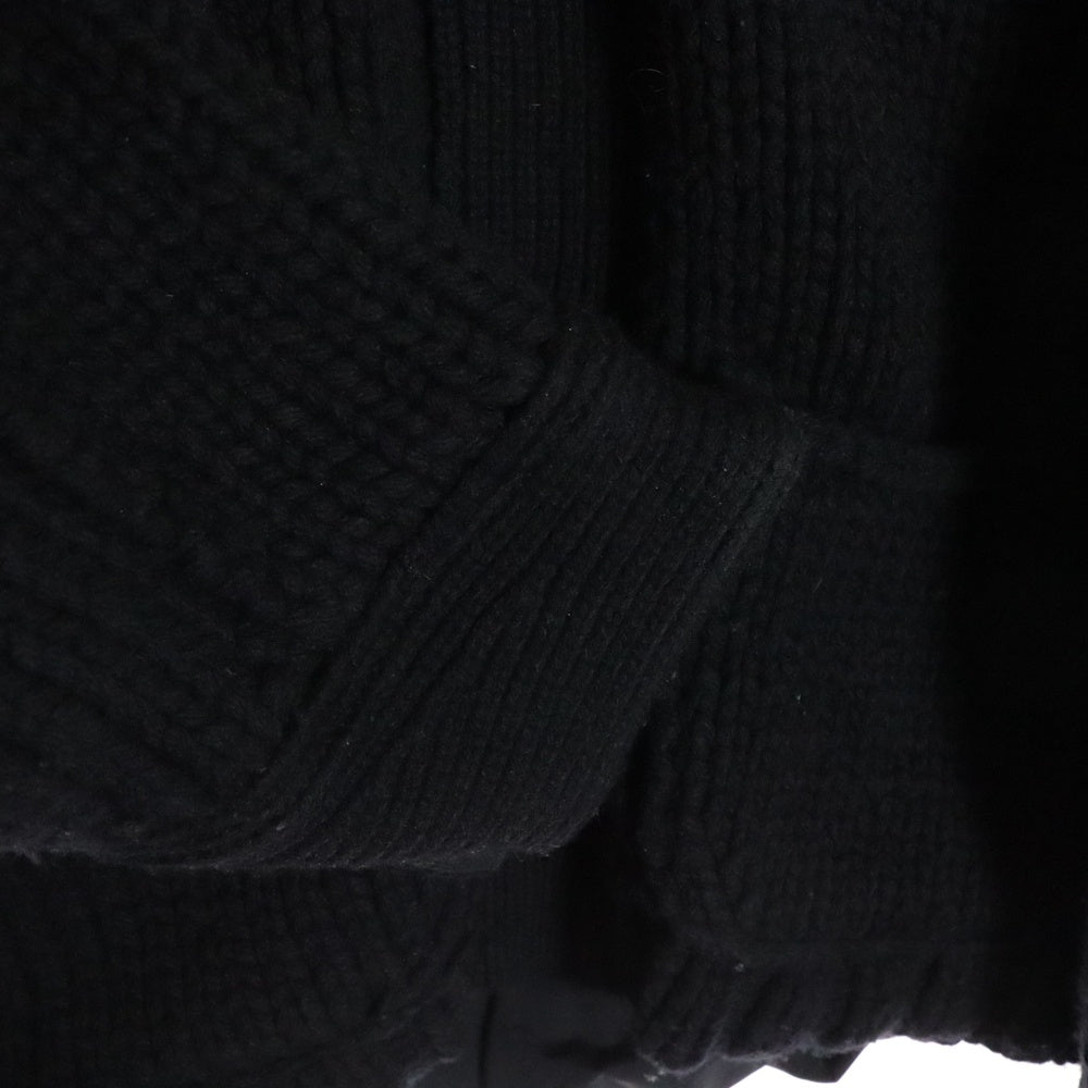 Sacai(サカイ) 23AW ×Carhartt WIP Knit Jacket Michigan カーハート ニット ミシガン ジャケット ブラック 23-03111M
