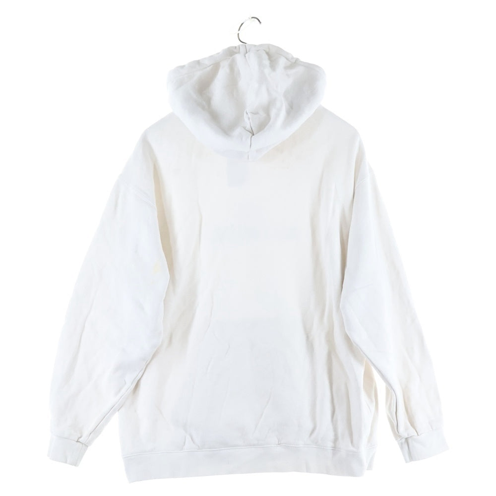 BALENCIAGA(バレンシアガ) 21AW ピクセルロゴプリント プルオーバー スウェットパーカー フーディ ホワイト 600583 TKVI8