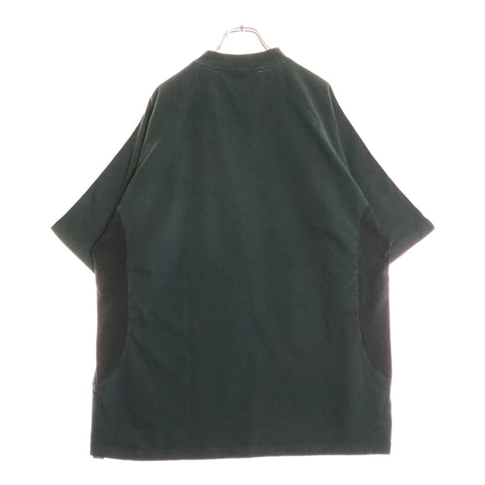 BALENCIAGA(バレンシアガ) 22AW ×adidas フロントロゴ刺繍 モックネック 半袖Tシャツ カットソー グリーン 724554