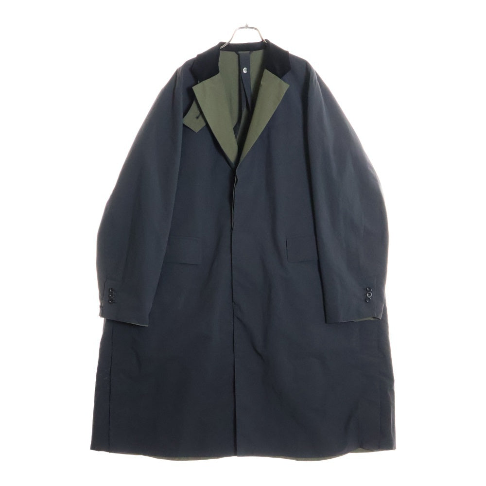 Sacai(サカイ) 23AW Matte Taffeta Reversible リバーシブル ミリタリー ロングコート カーキ/ネイビー 23-03138M