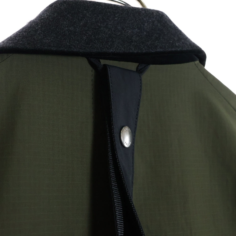 Sacai(サカイ) 23AW Matte Taffeta Reversible リバーシブル ミリタリー ロングコート カーキ/ネイビー 23-03138M