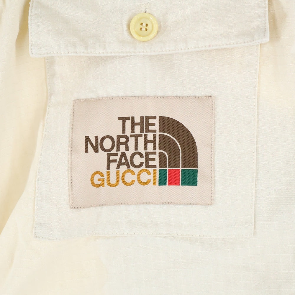 GUCCI(グッチ) 21SS × THE NORTH FACE グッチ ノースフェイス ロゴワッペン ハーフカーゴパンツ ショーツ ベージュ 643129 ZAGGH