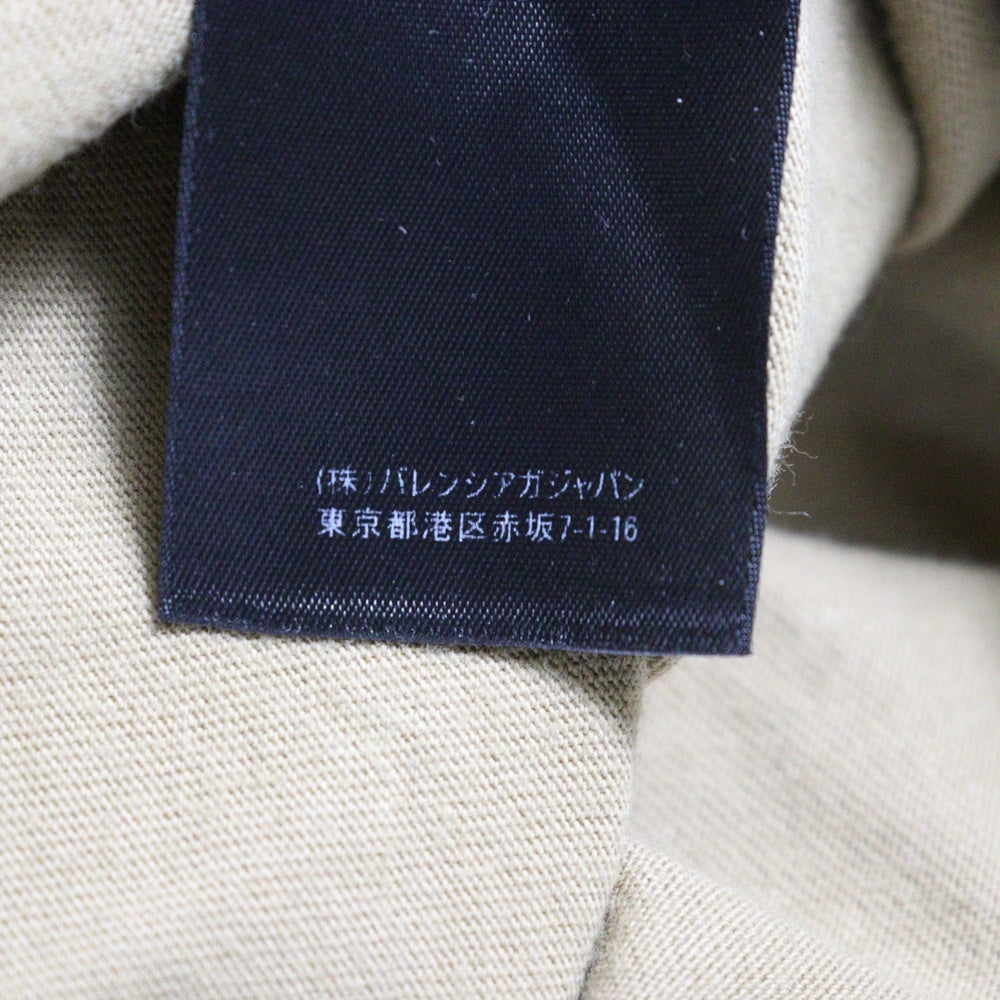 BALENCIAGA(バレンシアガ) 21SS ロゴ刺繍 クルーネック 半袖Tシャツカットソー ブラウン 612986 TLVB3
