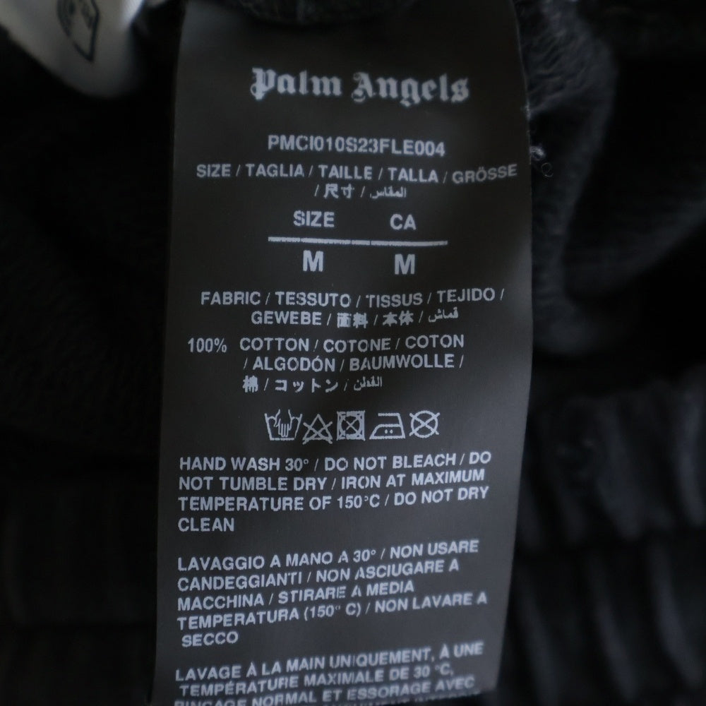 Palm Angels(パームエンジェルス) 23SS グラフィティー ロゴプリント スウェット ショーツ ショート ハーフパンツ ブラック PMCI01S23FLE004