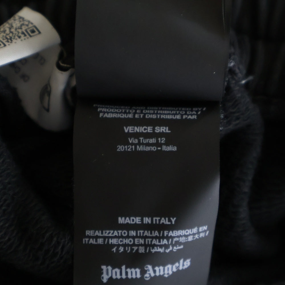 Palm Angels(パームエンジェルス) 23SS グラフィティー ロゴプリント スウェット ショーツ ショート ハーフパンツ ブラック PMCI01S23FLE004