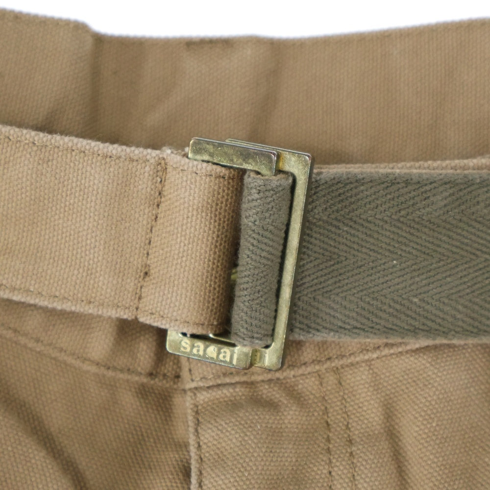 Sacai(サカイ) 24SS ×Carhartt WIP Shorts カーハート ダブルニー ダック ショーツ ハーフ ショート パンツ ブラウン 24-03392M