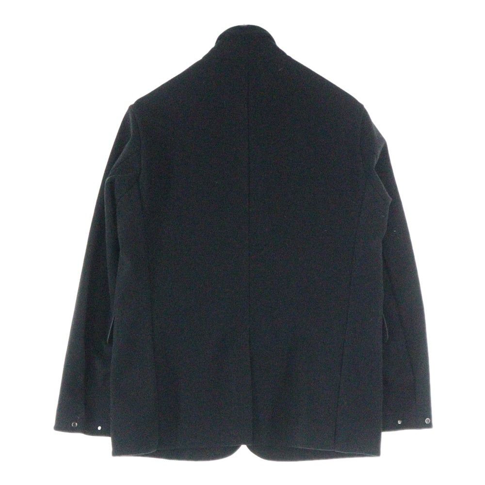 DESCENTE(デサント) ノッチドラペル 2B スナップボタン ポリエステル シングルテーラードジャケット ブラック D0R-T9870
