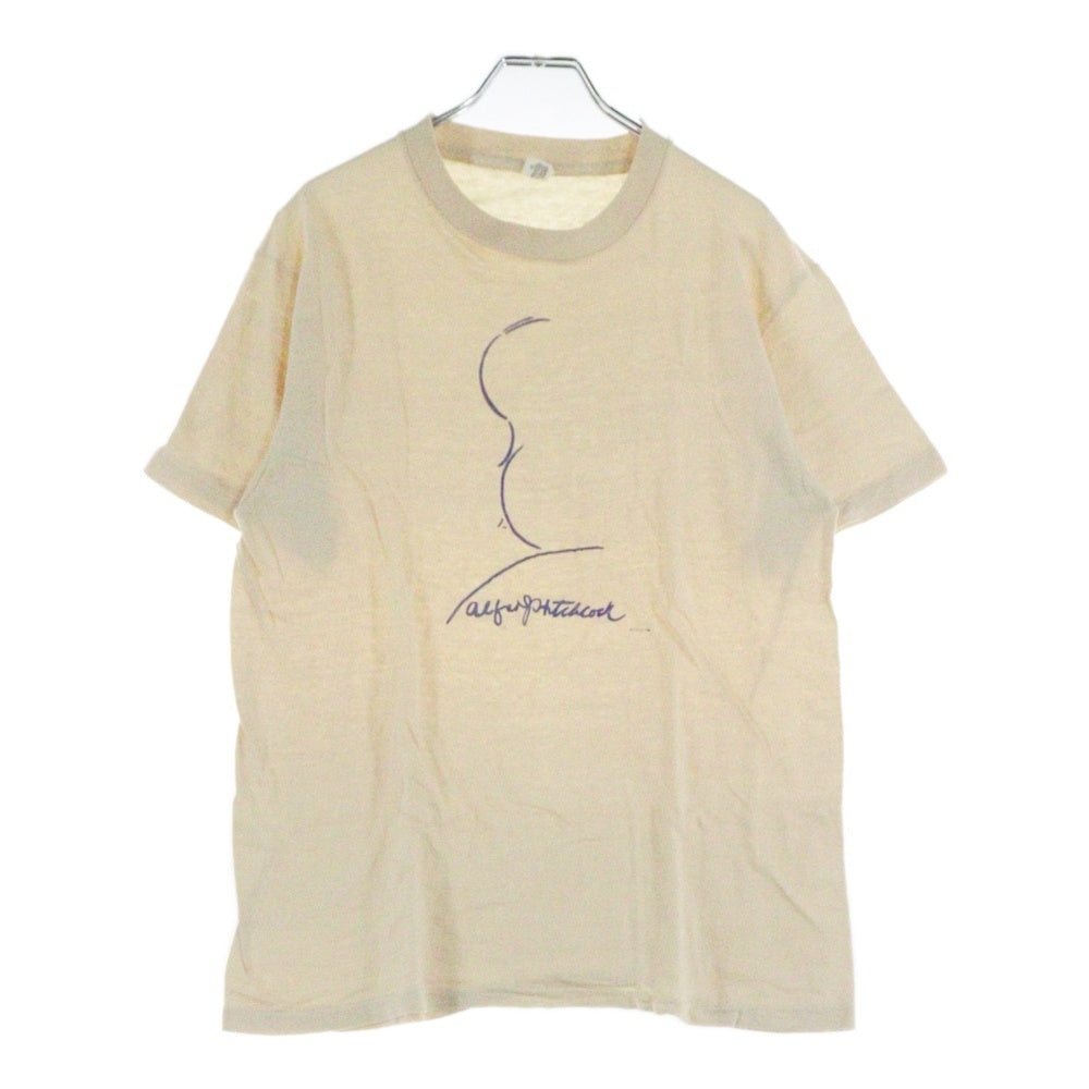 VINTAGE(ヴィンテージ) 90S VINTAGE ALFRED HITCHCOCK PRESENTS MOVI ヴィンテージ アルフレッド ヒッチコック プリント クルーネック 半袖Tシャツカットソー ベージュ