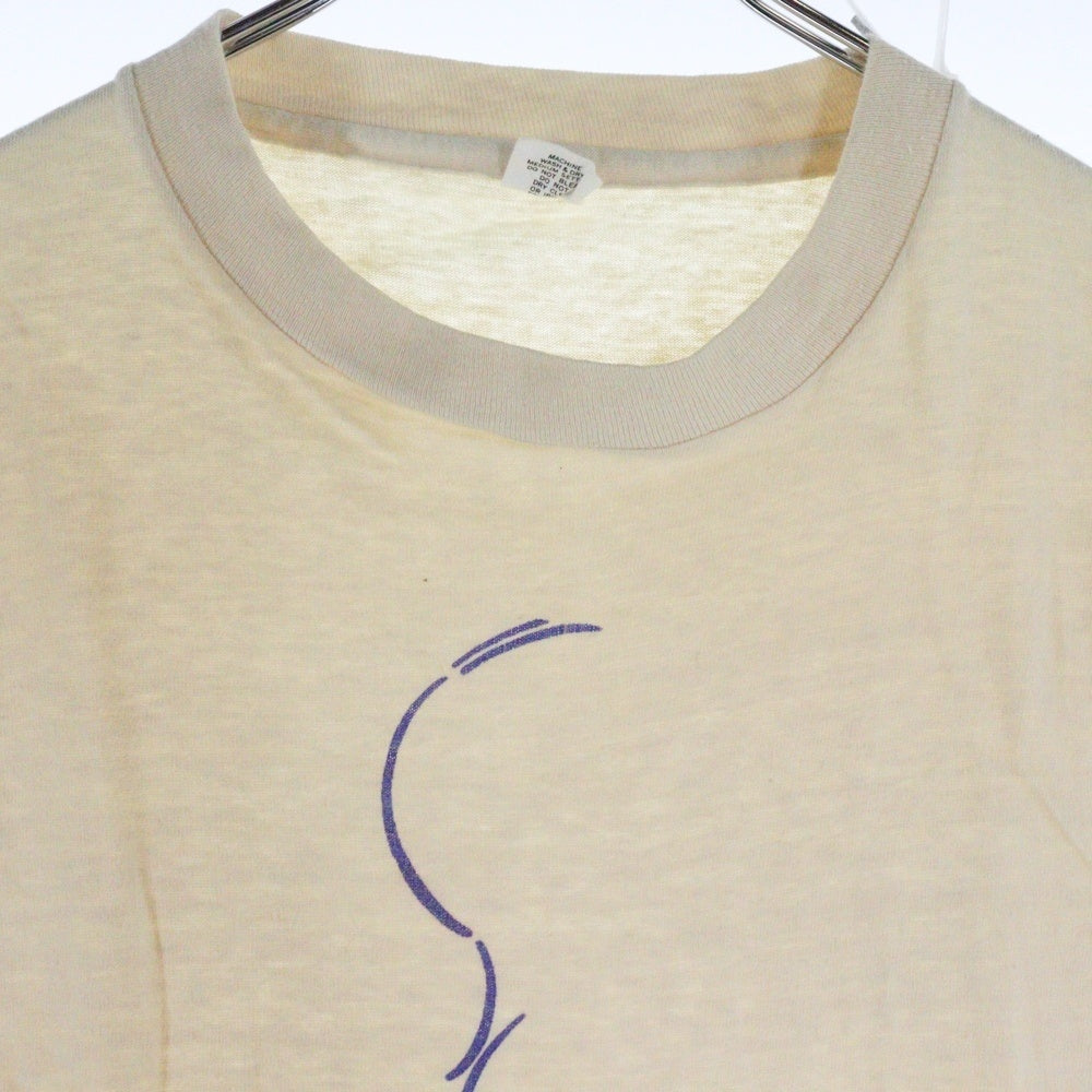 VINTAGE(ヴィンテージ) 90S VINTAGE ALFRED HITCHCOCK PRESENTS MOVI ヴィンテージ アルフレッド ヒッチコック プリント クルーネック 半袖Tシャツカットソー ベージュ