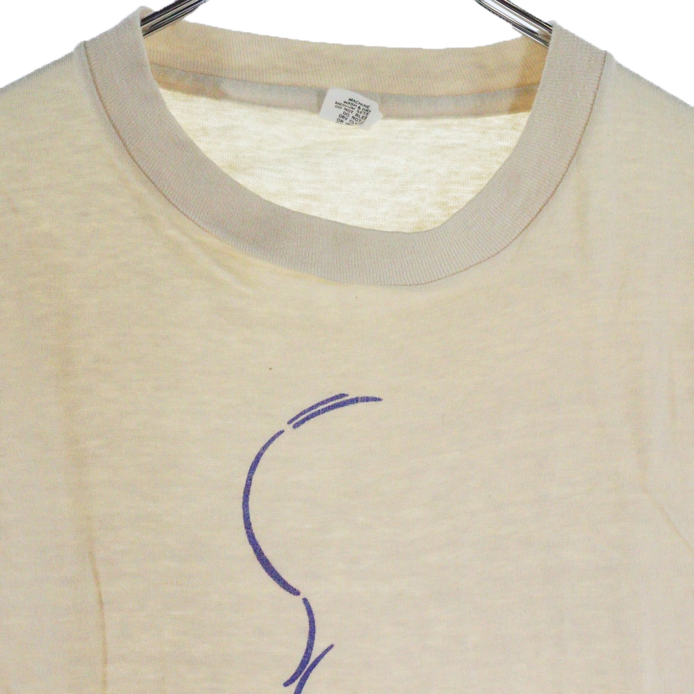 VINTAGE(ヴィンテージ) 90S VINTAGE ALFRED HITCHCOCK PRESENTS MOVI ヴィンテージ アルフレッド ヒッチコック プリント クルーネック 半袖Tシャツカットソー ベージュ
