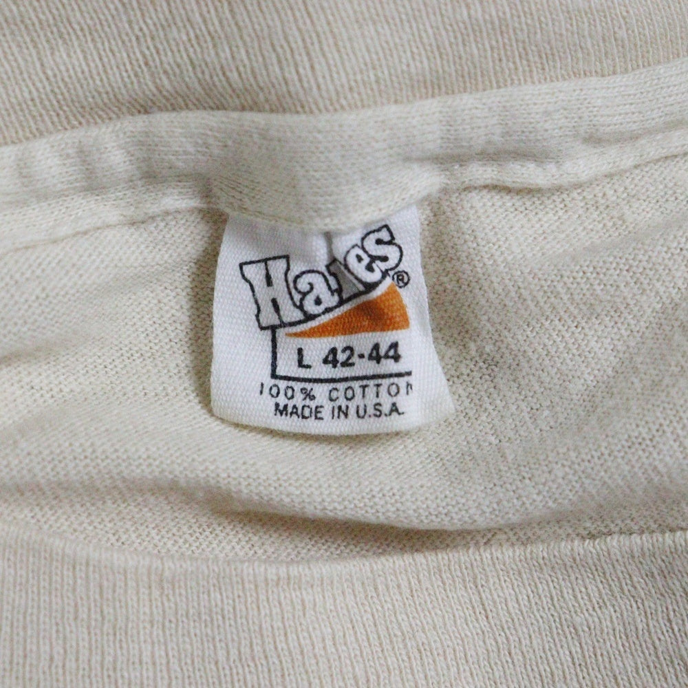 VINTAGE(ヴィンテージ) 90S VINTAGE ALFRED HITCHCOCK PRESENTS MOVI ヴィンテージ アルフレッド ヒッチコック プリント クルーネック 半袖Tシャツカットソー ベージュ