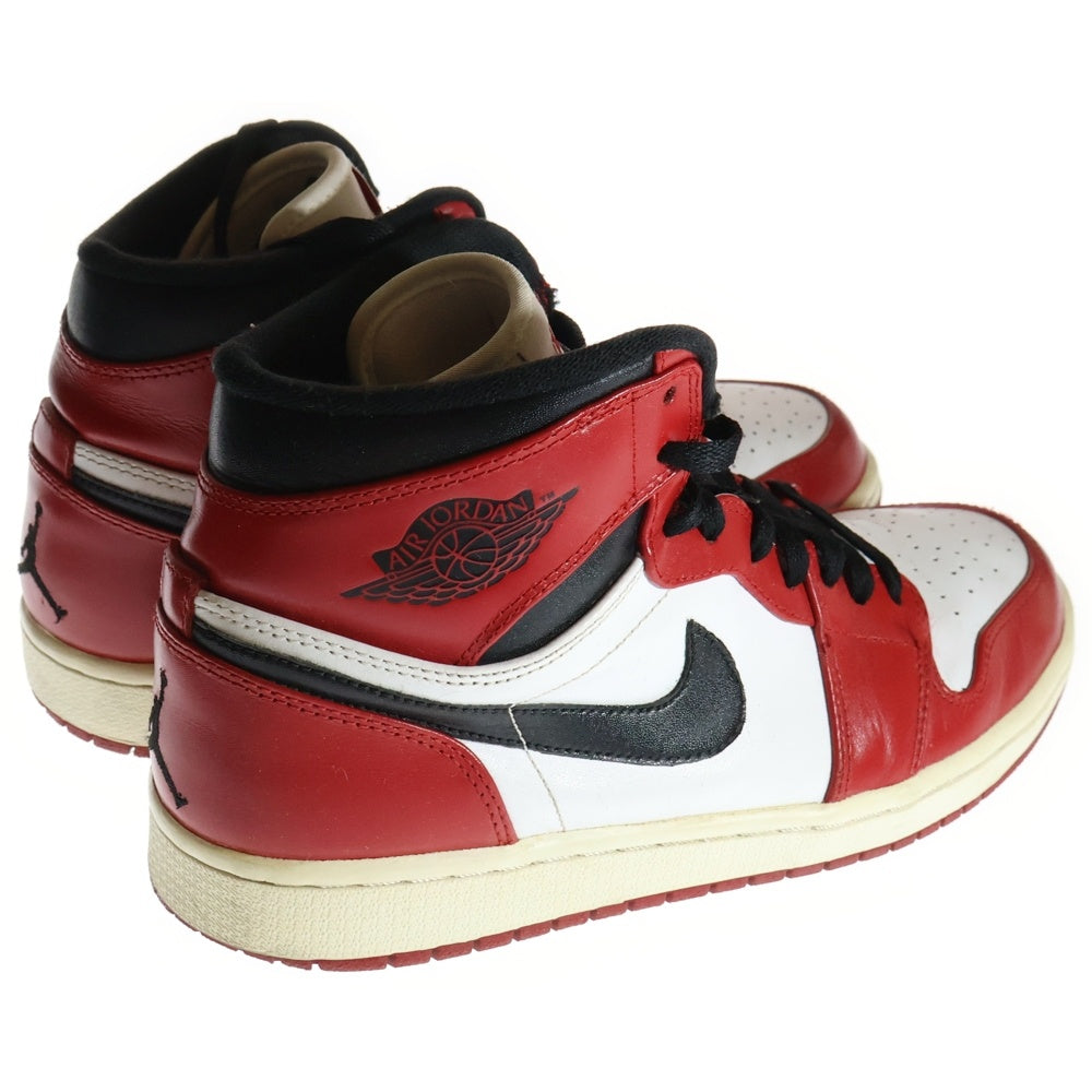 NIKE(ナイキ) 【観賞用2013年製】 AIR JORDAN 1 RETRO HIGH CHICAGO エアジョーダン1 レトロ シカゴ ハイカットスニーカー ホワイト/レッド US9.5/27.5cm 332550-163