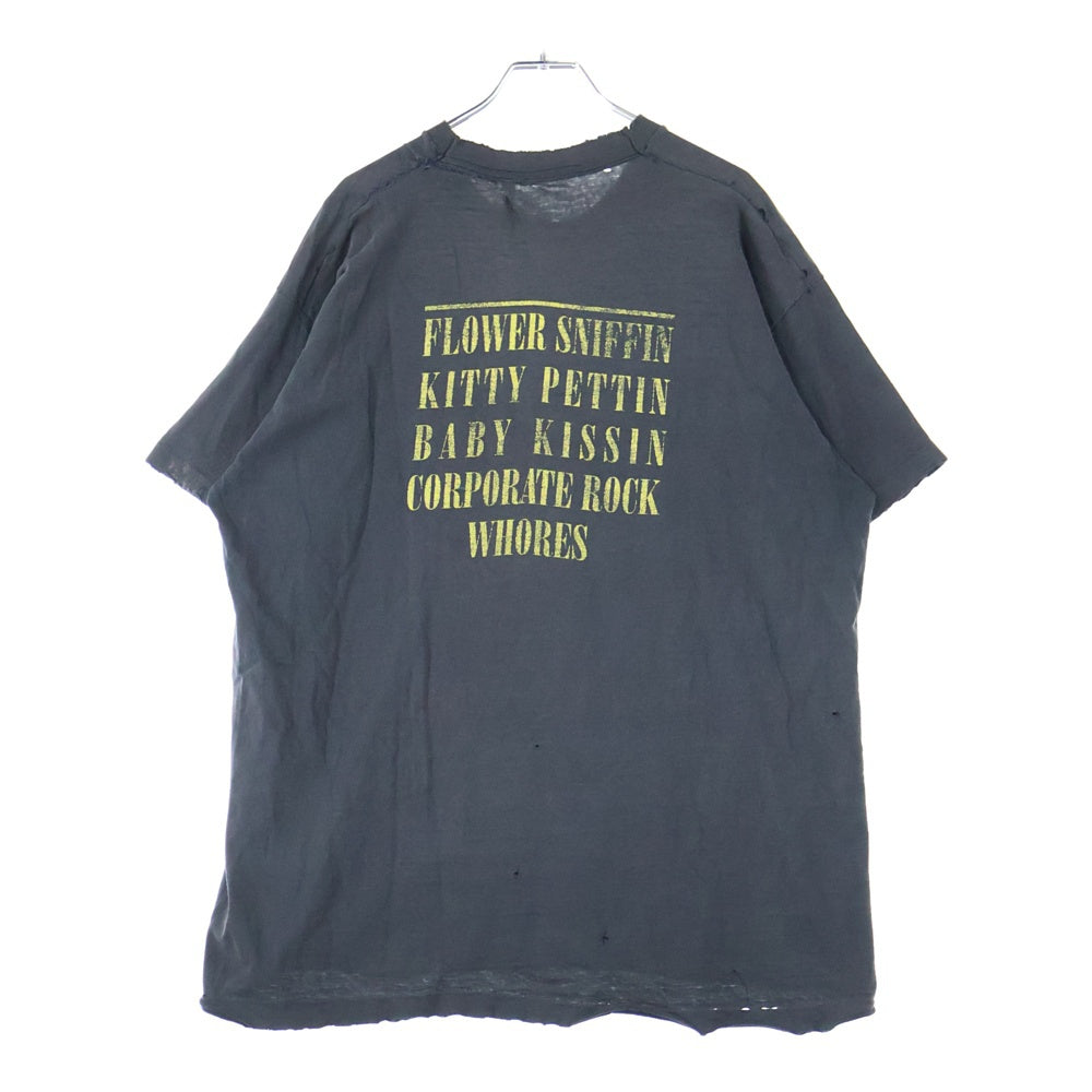 VINTAGE(ヴィンテージ) 90S VINTAGE SMILE ヴィンテージ スマイル 両面プリント クルーネック半袖Tシャツ カットソー ブラック