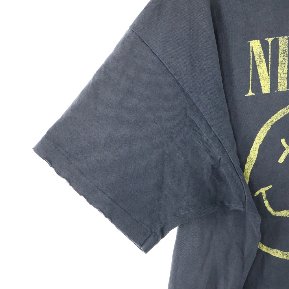 VINTAGE(ヴィンテージ) 90S VINTAGE SMILE ヴィンテージ スマイル 両面プリント クルーネック半袖Tシャツ カットソー ブラック
