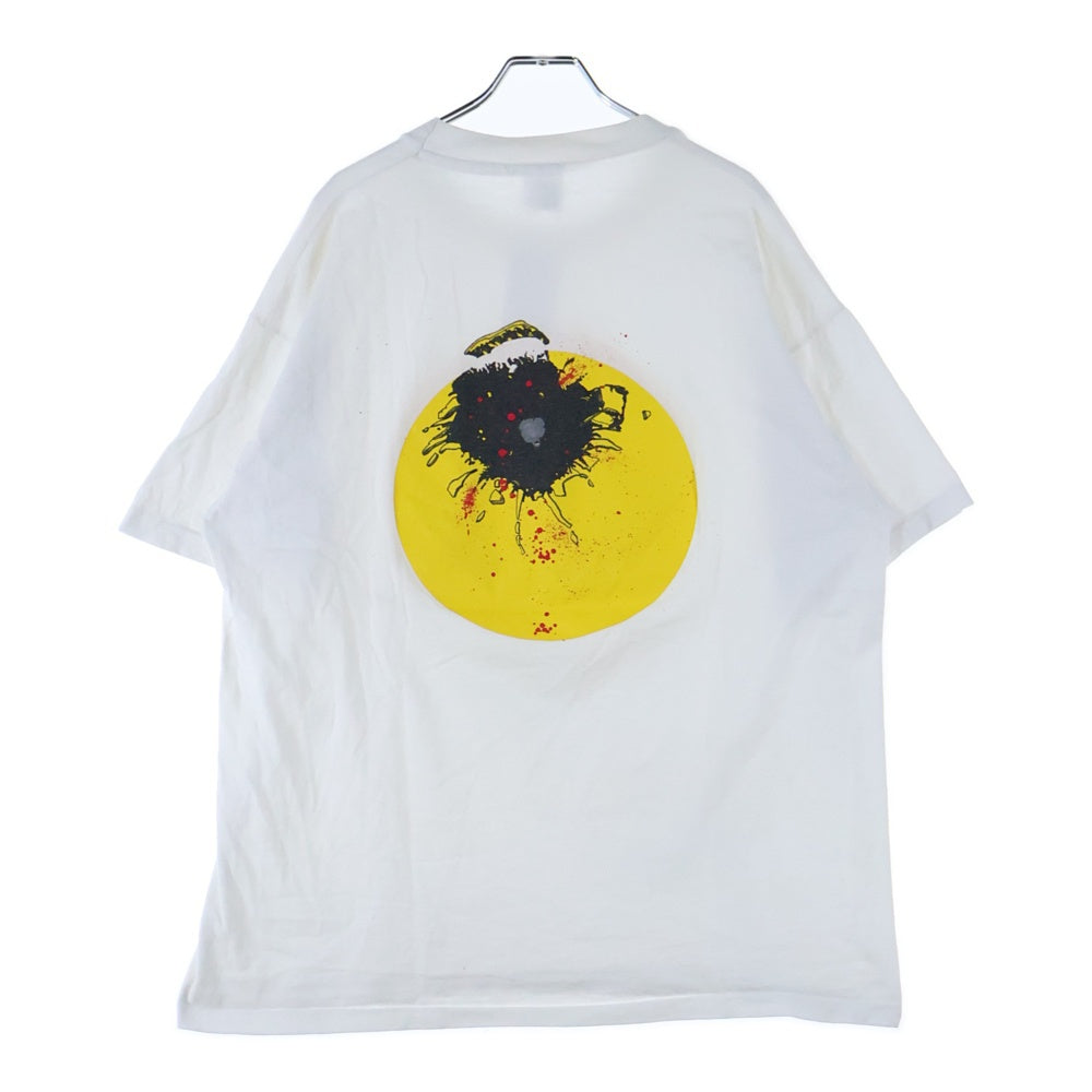 VINTAGE(ヴィンテージ) 90S VINTAGE SMILEY FACE ヴィンテージ ぶち抜き スマイリーフェイス 両面プリント クルーネック半袖Tシャツ カットソー ホワイト