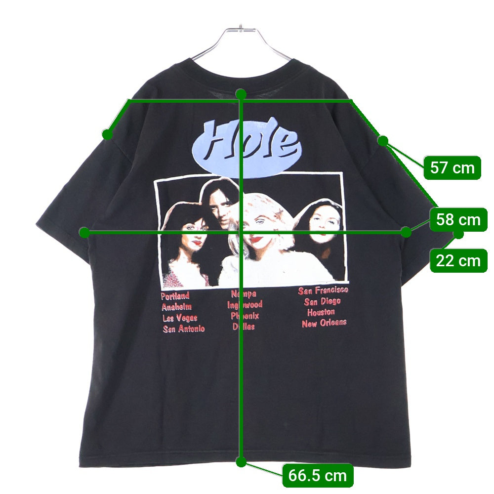 VINTAGE(ヴィンテージ) 90S MARILYN MANSON & HOLE BEAUTIFUL MONSTERS TOUR 1999 マリリンマンソン 両面プリント クルーネック半袖Tシャツ