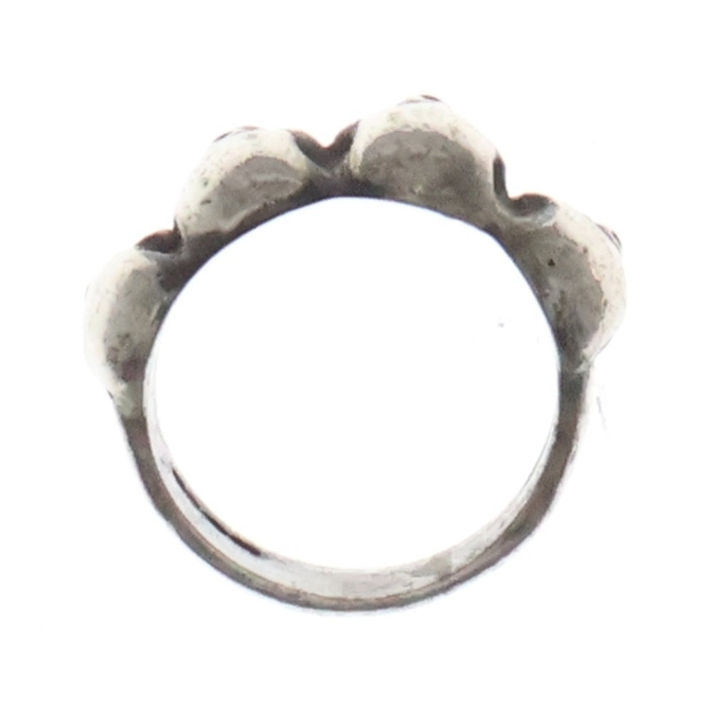 CRAZY PIG(クレイジーピッグ) 4 SKULL RING 4スカル リング シルバー