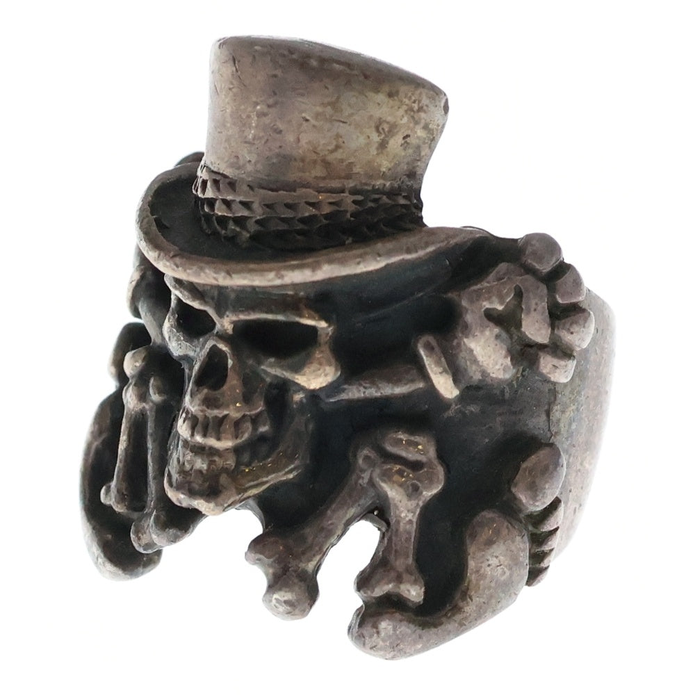 CRAZY PIG(クレイジーピッグ) MASCOT SKULL RING シルクハット スカル リング シルバー