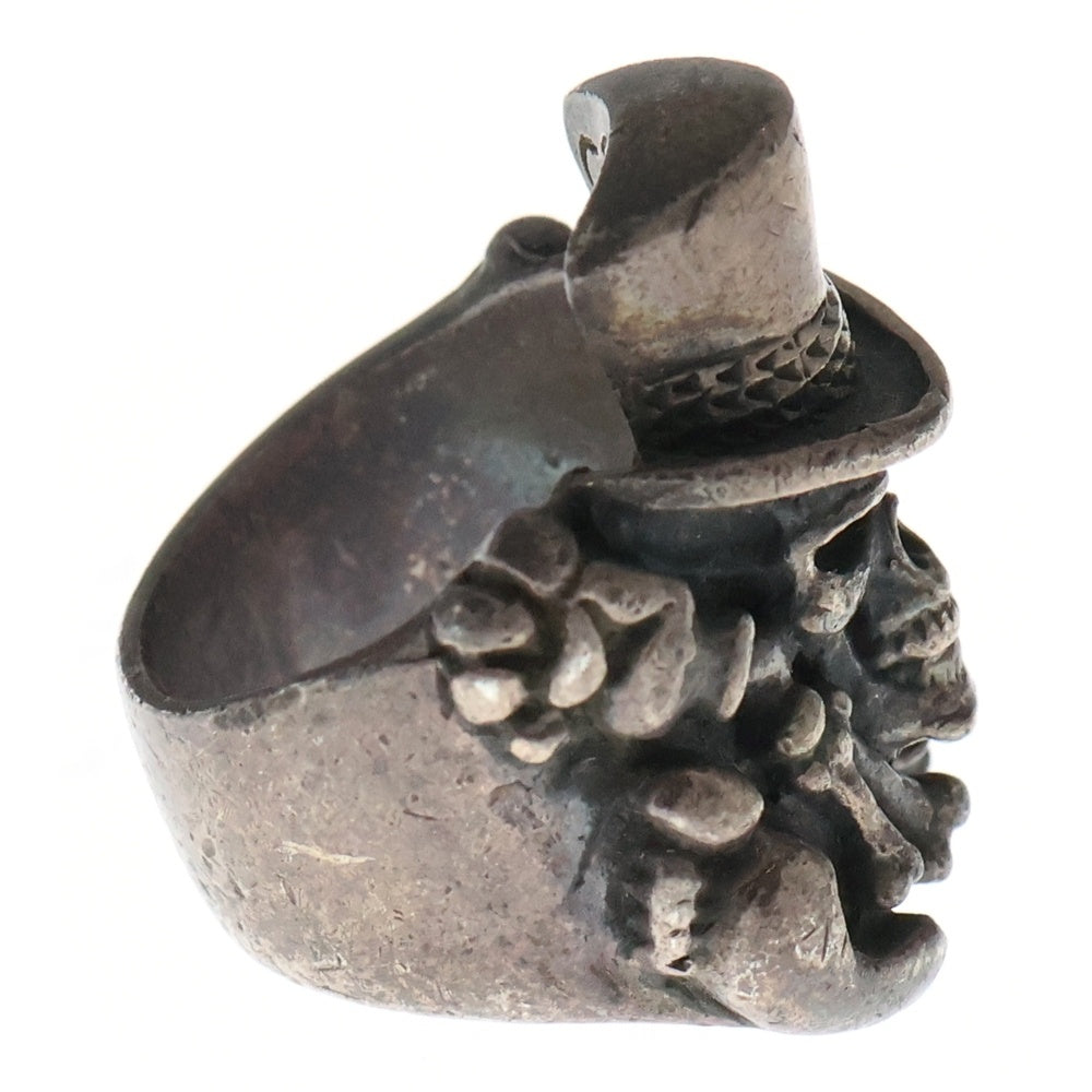 CRAZY PIG(クレイジーピッグ) MASCOT SKULL RING シルクハット スカル リング シルバー