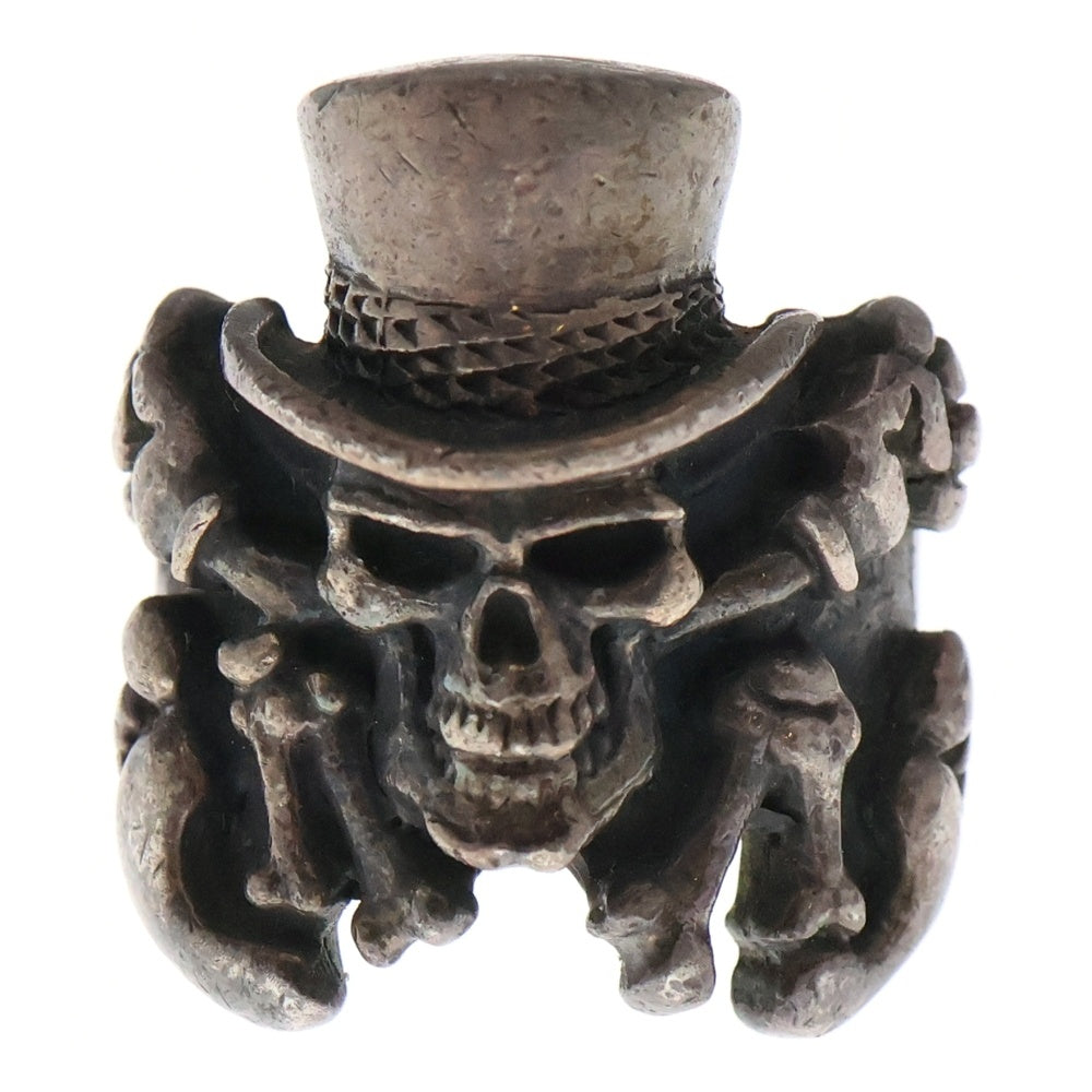 CRAZY PIG(クレイジーピッグ) MASCOT SKULL RING シルクハット スカル リング シルバー