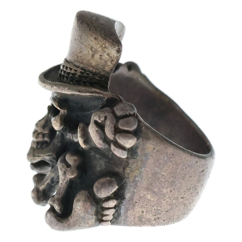 CRAZY PIG(クレイジーピッグ) MASCOT SKULL RING シルクハット スカル リング シルバー