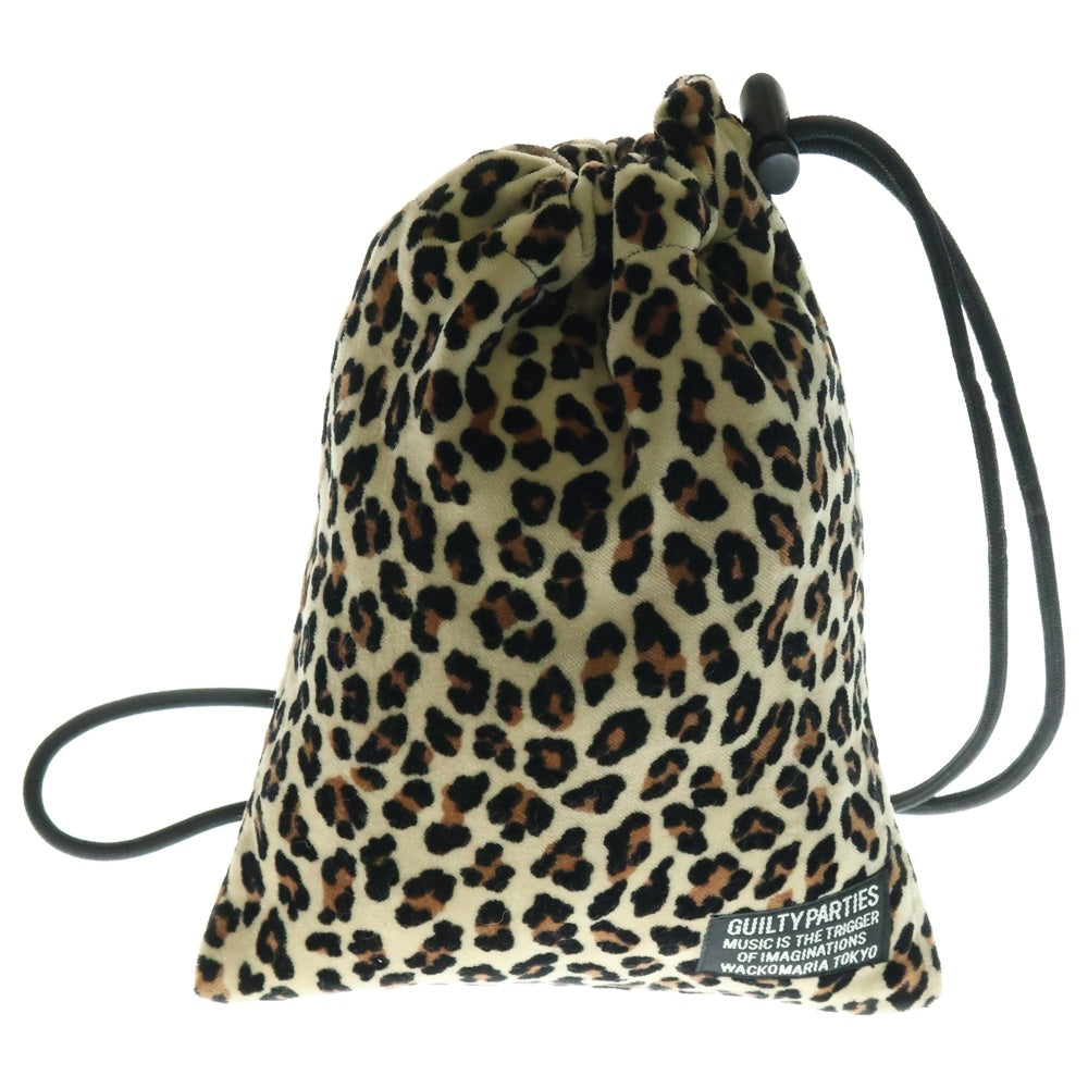 WACKO MARIA(ワコマリア) 21AW ×PORTER SHOULDER POUCH ポーター レオパード ポーチ 巾着 ブラウン 21FA-I