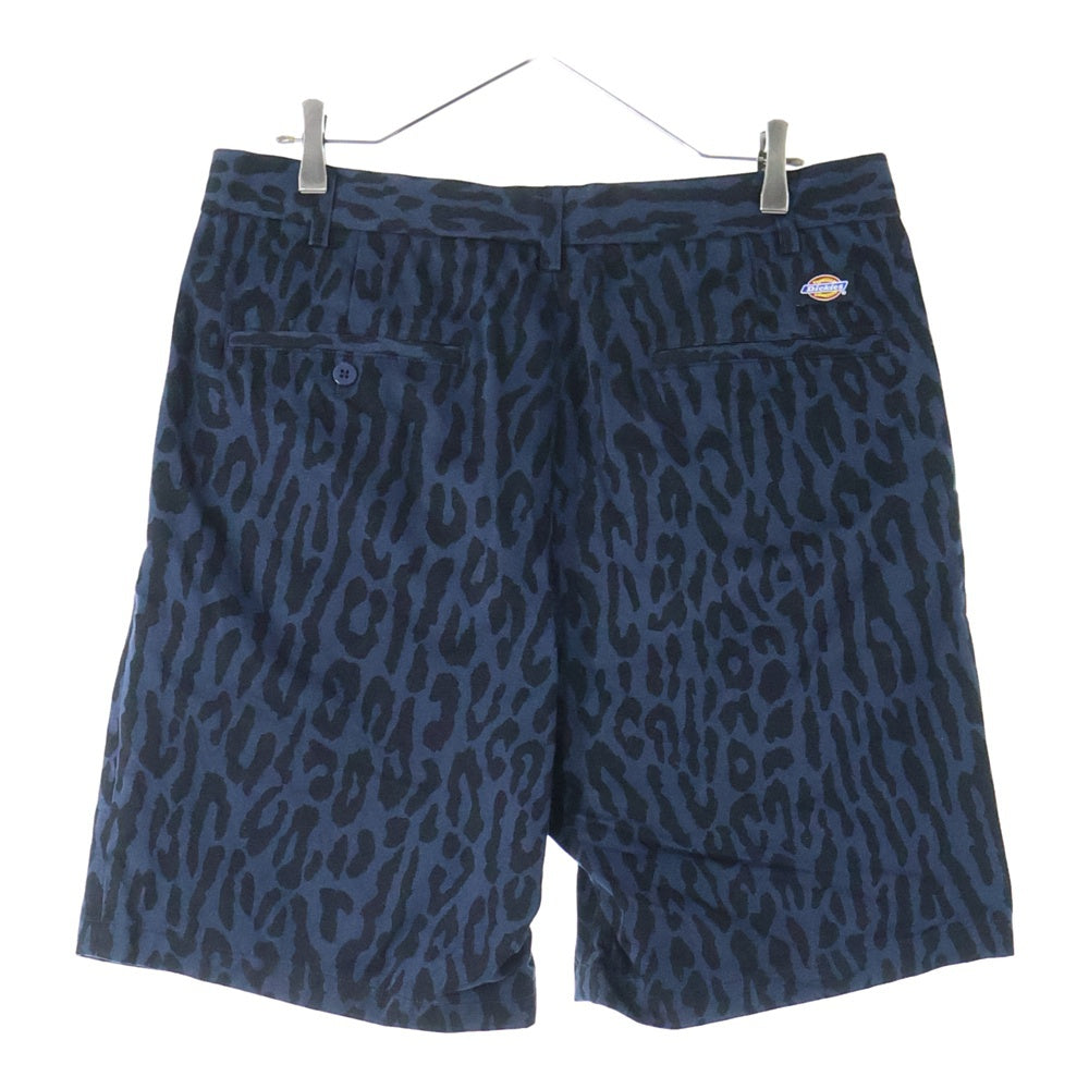 WACKO MARIA(ワコマリア) ×DICKIES PLEATED SHORT TROUSERS TYPE-2 ディッキーズ レオパード プリーツ ショート トラウザー ワーク ショーツ ハーフパンツ ネイビー DICKIES-WM-PT09
