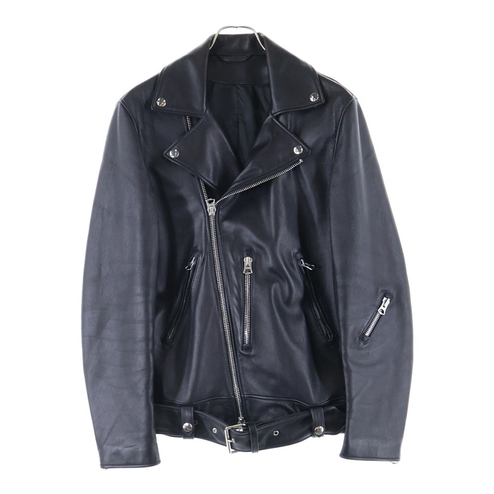 Acne Studios(アクネ ストゥディオズ) Nate Clean Leather Jacket ラムレザー ダブルライダースジャケット ブラック 2AJ173