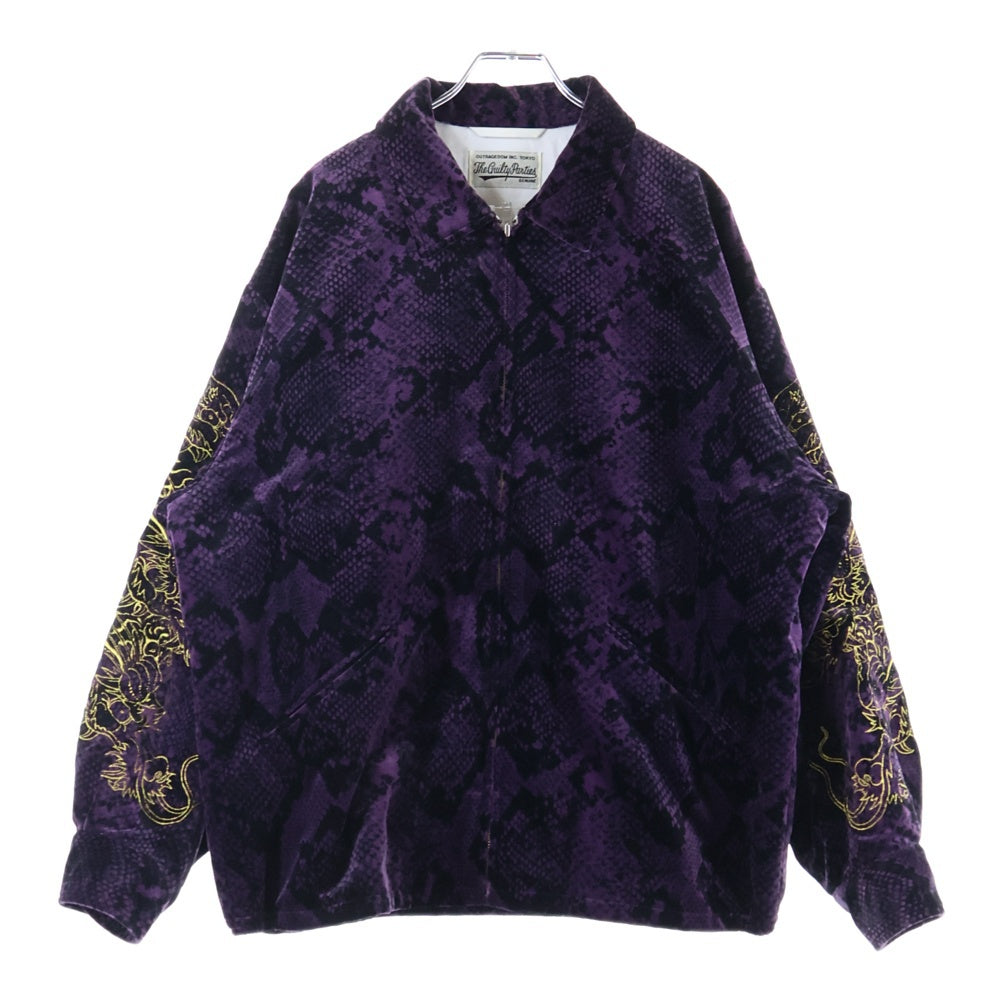 WACKO MARIA(ワコマリア) TIM LEHI PYTHON VELVET VIETNAM JACKET ティムリーハイ ジップアップ ベルベット ベトナムジャケット パープル