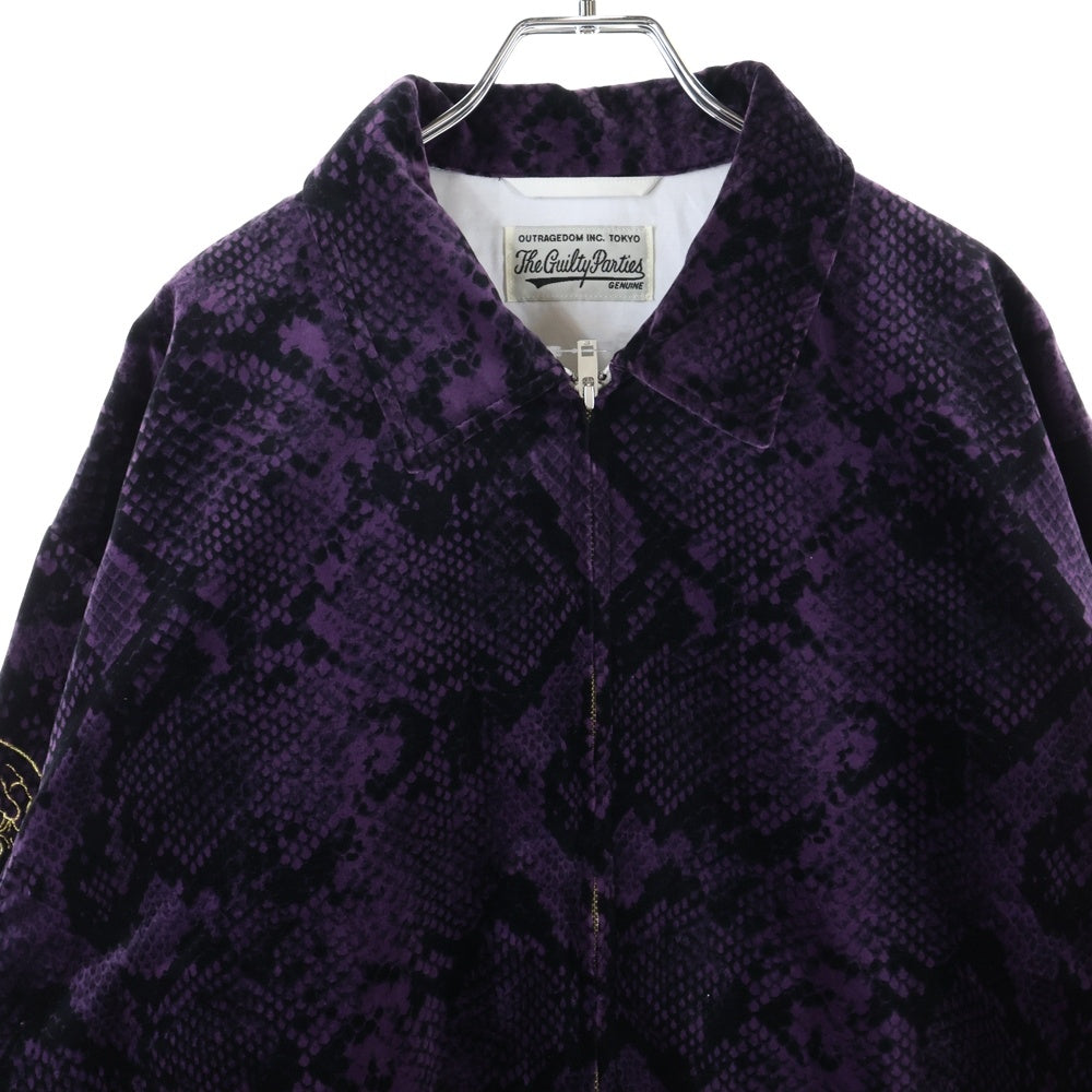 WACKO MARIA(ワコマリア) TIM LEHI PYTHON VELVET VIETNAM JACKET ティムリーハイ ジップアップ ベルベット ベトナムジャケット パープル